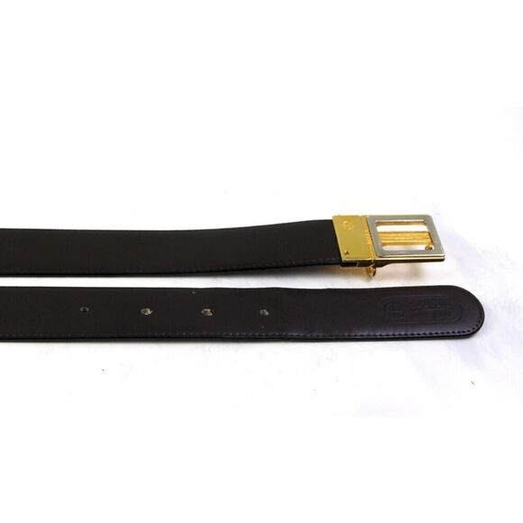 Goldlion BLACK BROWN REAL LEATHER 1 1/8"Wd REVERS CASUAL DRESS BELT Sz 36 (B4 - Picture 15 of 16
